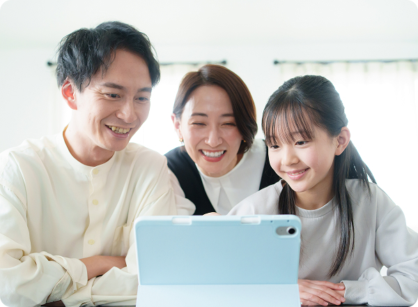 保護者の方と一緒に